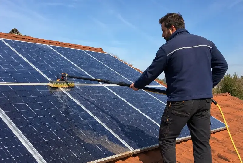 Nettoyage et entretien de panneaux solaires à Vesancy
